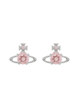 Vivienne Westwood Reina Crystal-embellished orb Stud Earrings - Pink - One Size