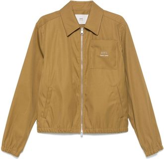 Ami Light Olive Green Zip-up Jacket