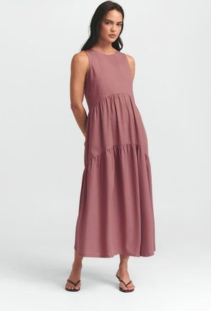 ST MRLO Remi Tiered Dress in Dusty Rose at Nordstrom, Size 6