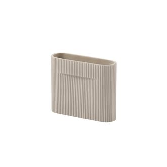 MUUTO Ridge Vase, H 16,5 cm, beige