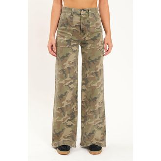 Daze Far Out High Waist Wide Leg Jeans in Hideaway at Nordstrom, Size 30