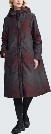Luukaa D'Celli Serein Long Gradient Puffer Coat in Mulberry at Nordstrom, Size 16