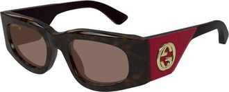 Gucci Ladies Black Square Sunglasses GG1664S 004