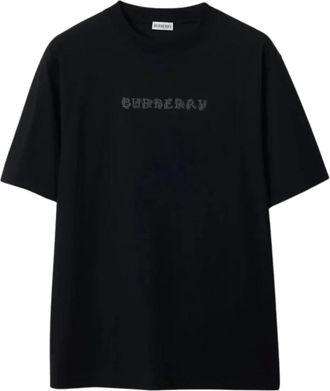 Burberry T-Shirts, male, Black, L, Paisley Logo T-Shirt