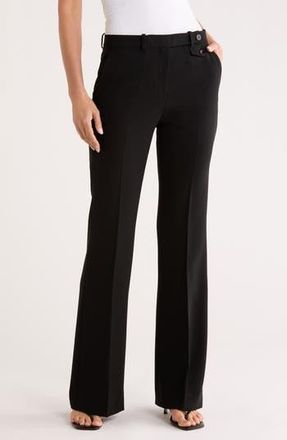 Theory High Waist Flare Leg Crepe Pants in Black at Nordstrom Rack, Size 2