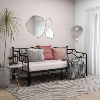 vidaXL Sof&aacute;-sof Estructura Que Tira De 90x200 Cm De Metal Negro