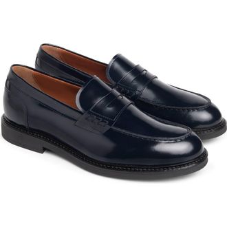 Nero Giardini Penny Loafer in Navy at Nordstrom, Size 11-11.5Us