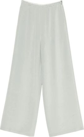 Max Mara Maga Wide Broeken - Dames - Wijde Broeken - Groen - S - Satijn - Broeken