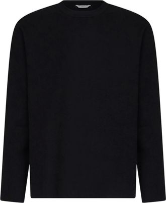 Hev&ograve; Truien & Vesten, Heren, Zwart, XL, Polyester, Ronde hals gebreid