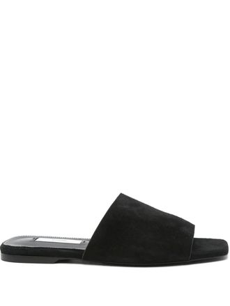Toteme velour-leather sandals - Black
