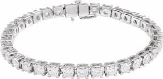 Diamond2Deal 14k Gold 8 CTW Lab-Grown Diamond Line Bracelet 7.25