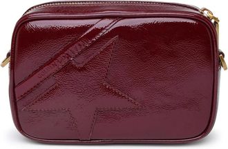Golden Goose Shoulder Bags, female, Red, Size: ONE SIZE Bordeaux Leather Star Bag