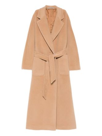 Tagliatore Wollen jas met dubbele rij knopen - Beige
