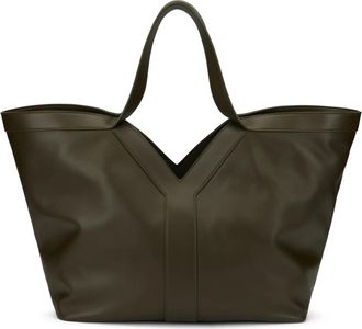 Saint Laurent Y Tote - Dames - Shoppers - Groen - ONE Size - Leer - Tassen