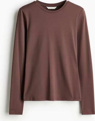 H&M Langarmshirt aus Mikrofaser - Pink