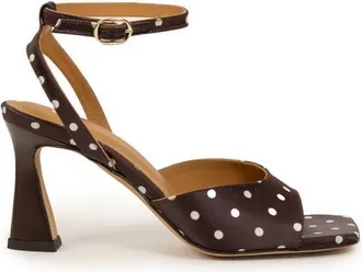 Bobbies Piper Heeled Sandals in Mocha Dots at Nordstrom, Size 9.5