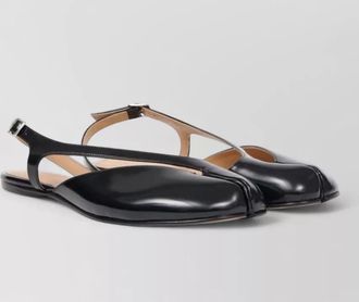 Maison Margiela tabi leather flat sole slingback sandals