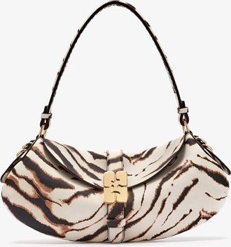 Ganni White B-Kat in Zebra