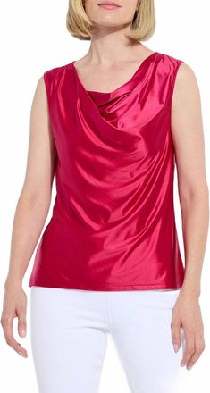 Lyss&eacute; Freida Draped Top In Cherry