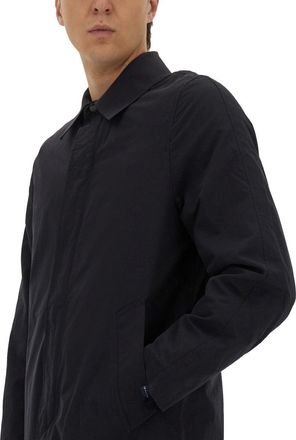 Paul Smith Waterproof Cotton-Blend Raincoat - Blue