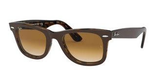 Ray-Ban RB2140F Original Wayfarer Asian Fit 127651 Mens Sunglasses Brown Size 52