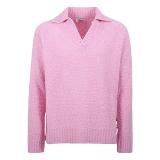 Laneus Maglione con Texture Boucl&eacute; - - Knitwear - Uomo - Rosa - S