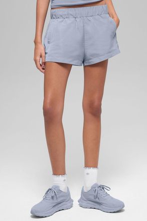 Alo | High-Waist Socialite Short in Winter Frost Blue, Size: Large