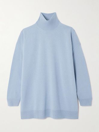 Leset Pullover A Collo Alto In Maglia Zoe - Blu