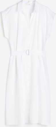 H&M Blusenkleid mit G&uuml;rtel - White