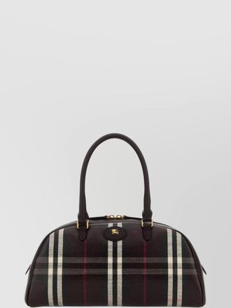 Burberry medium handbag with check pattern top handles