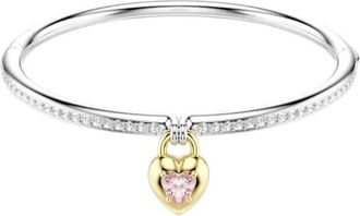 Swarovski Idyllia Mixed Cuts Heart Bangle, Size L