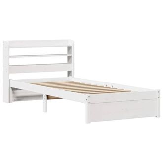 Berkfield Home Beautiful Bed Frame with Headboard without Mattress White 90x190