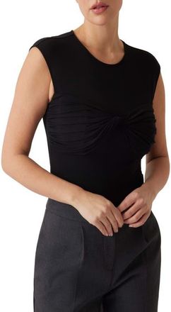 Marciano Amelia Twist Front Top in Black-Black at Nordstrom, Size X-Small