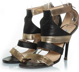 Jimmy Choo London Jimmy Choo sandalen met bandjes in zwart en goud