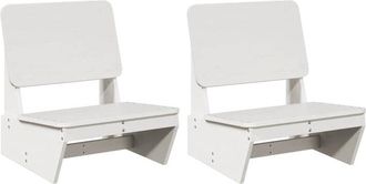 vidaXL Vidaxl - Garden Chairs 2 pcs White 60x64x70.5 cm Solid Wood Pine