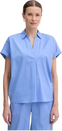 Joop Dames, Blouses & Shirts, Blauw, Maat: S Katoen