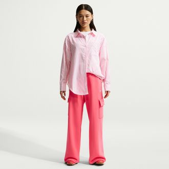 Nike Womens Nike Sportswear Phoenix Fleece Cargo Sweatpants in Pink | IM7488-894