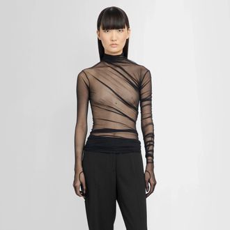 Ann Demeulemeester Gloved Long Sleeves Xenia Draped T-Shirt