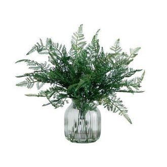 Nearly Natural 17-in Artificial Forest Fern Arrangement in Glass Vase in Green at Nordstrom