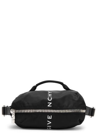 Givenchy G-zip Logo-print Nylon Belt bag - Black - One Size