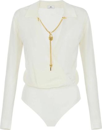 Elisabetta Franchi Top - Dames - Bodies - Wit - S - Tops