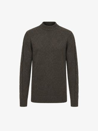 Gentiluomo Cable Sleeve Sweater | Bruin