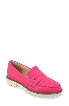 Journee Collection Kenly Comfort Foam Penny Loafer in Pink at Nordstrom Rack, Size 6.5