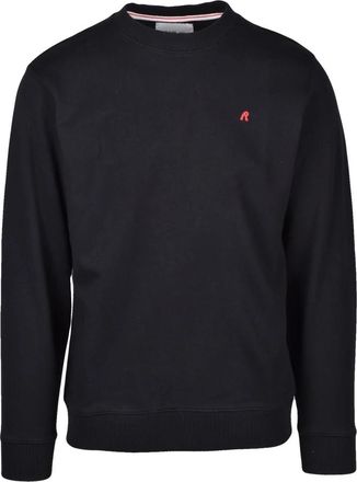 Replay Felpa Girocollo - Heren - Sweatshirts - Zwart - S - Katoen - Hoodies & sweatvesten