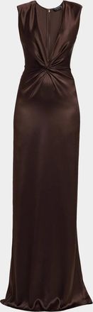 Tom Ford Satin Silk Twist Column Gown