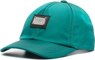 Dolce & Gabbana logo-plaque baseball cap - men - Polyamide/Viscose - 58 - Green