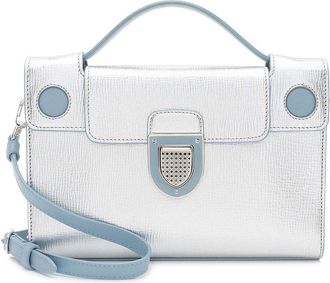 Dior Blue Calfskin Metallic Diorever Top Handle (Authentic Pre-Loved)