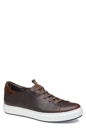 Johnston & Murphy Anson Lace to Toe Sneaker in Dark Brown English Full Grain at Nordstrom, Size 10.5