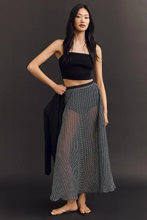 Mare Mare Sheer Dot Maxi Skirt