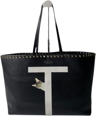 Valentino Pre-owned Tote Bags, female, Black, Size: ONE SIZE Pre-owned Vintage Tote bag
